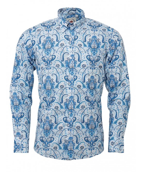 Blue paisley shirt outlet mens